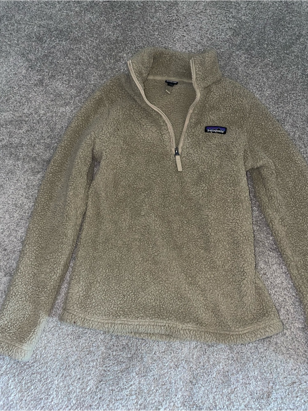 Patagonia Women’s Sherpa Quarter-Zip Pullover - Olive Taupe